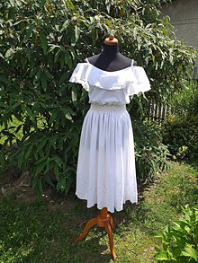 Šaty - Biele madeirove šaty - 10861688_