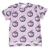 Detské oblečenie - Tričko - Apples pink krátky rukáv - 10868363_