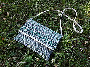 Veľké tašky - Tašky s folk motīvom (Cross body 35×28×22 cm-zelenå) - 10869663_