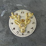 Brošne - Brož se zlatým jelenem na ciferníku kapesních h. - 10871247_