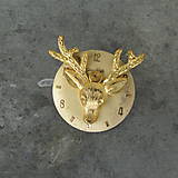 Brošne - Brož se zlatým jelenem na ciferníku kapesních h. - 10871251_