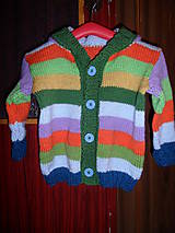 Detské oblečenie - chlapčenský pruhovaný svetrík - 10870709_