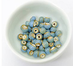 Korálky - KE101 Keramická korálka 6 mm (Modrá) - 10870321_