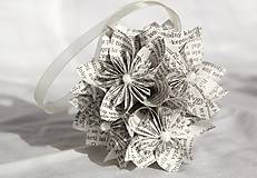 Kytice pre nevestu - Guľa z papierových kvetov (rôzne farby) - 10870902_