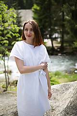 Šaty - Zero waste ľanové šaty - 10874835_