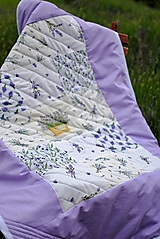 Detský textil - Levanduľová patchworková - 10873569_