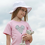 Detské oblečenie - ružové tričko MYŠKA PÁSIKOVÁ 86 - 134 (dlhý aj krátky rukáv) - 10876554_