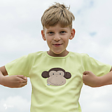 Detské oblečenie - tričko limetkové OPICA 86 - 134 (dlhý aj krátky rukáv) - 10877623_