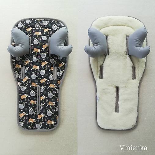 Detský textil - VLNIENKA Podložka do športového bežeckého kočíka B.O.B. REVOLUTION 100% MERINO BOB - 10876226_