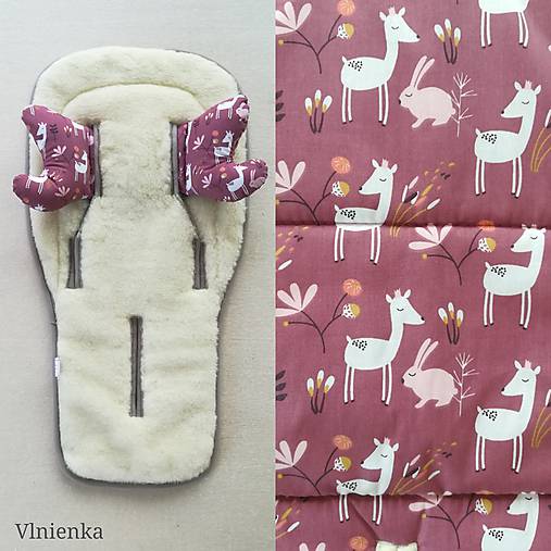 Detský textil - VLNIENKA Podložka do športového bežeckého kočíka B.O.B. REVOLUTION 100% MERINO BOB - 10876247_