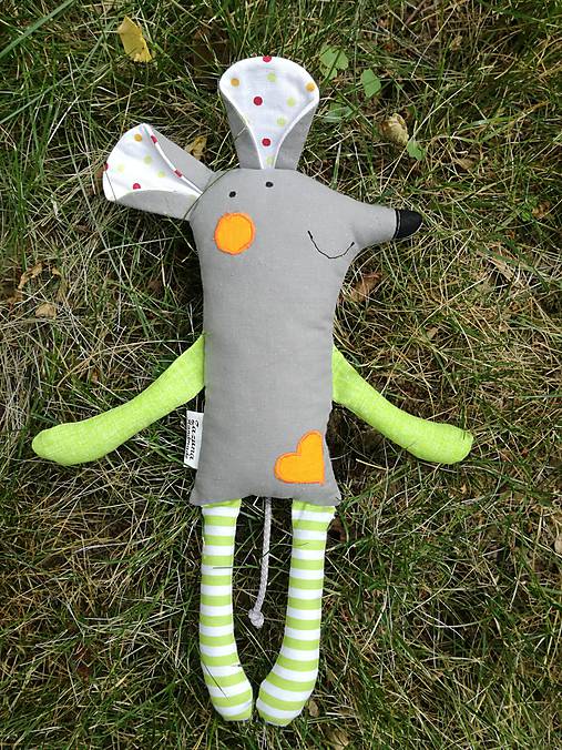 Hračky - Myška myšička (Zelená) - 10878397_