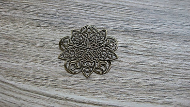 Komponenty - Filigrán 4,5 cm bronz, 1 ks - 10876204_