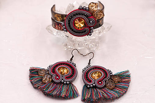 Sady šperkov - Farebný soutache set I. - 10875514_