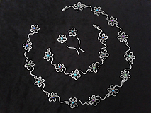 Sady šperkov - Souprava KVĚTY - chirurgická ocel - duhový hematit - 10886353_