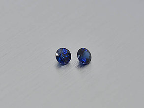 Minerály - ZAFÍR prírodný modrý okrúhly PÁR 3.8 mm NAHRIEVANÝ - 10884969_