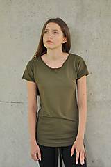 Topy, tričká, tielka - Tričko "OLIVE" zelená - 10885171_