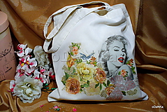 Nákupné tašky - ľanová nákupná taška Marilyn - 10890749_