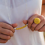 Náhrdelníky - SNAKE žltý - dlhý náhrdelník - 10890114_