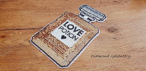 Galantéria - Nažehľovačka - Love Potion - flitrová - 10892762_