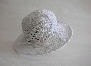 Čiapky, čelenky, klobúky - White hat - 10896578_