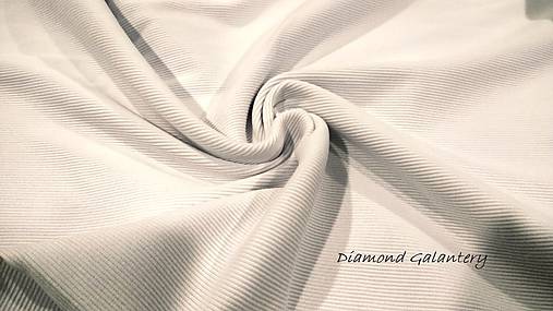 Textil - Patent rebrovaný - cena za 10 centimetrov látky (Biela) - 10894827_
