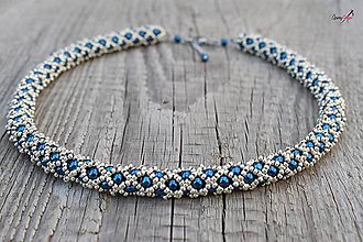 Sady šperkov - royal blue (náhrdelník royal blue) - 10902144_