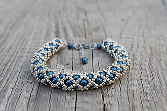 Sady šperkov - royal blue (náramok royal blue) - 10902351_