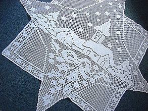 Úžitkový textil - vianočný obrus " hviezda " - 10901725_