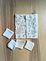 Úžitkový textil - Súprava kozmetických tampónov so sieťkou na pranie (4 x bambus / bavlna froté) - 10905735_
