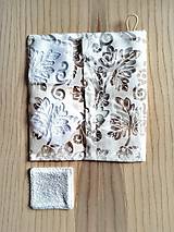 Úžitkový textil - Súprava kozmetických tampónov so sieťkou na pranie (4 x bambus / bavlna froté) - 10905740_