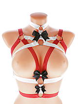 Spodná bielizeň - postroj bielizeň pastel gothic postroj na telo body harness lingerie E2 (Čierna) - 10911155_