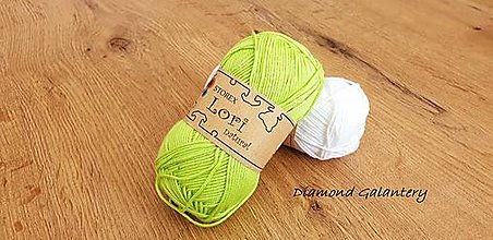 Galantéria - Lori natural (145 - Jablkovo zelená) - 10910936_