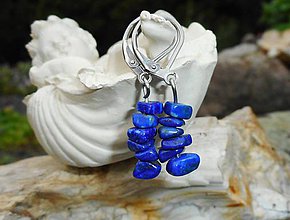 Náušnice - king blue-lapis lazuli-naušnice- - 10911022_