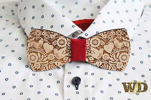 Pánske doplnky - Drevený ľudový motýlik - 10909148_