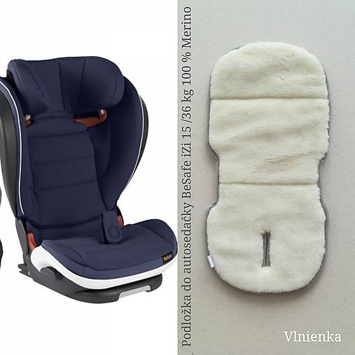 Detský textil - VLNIENKA Podložka do autosedačky BeSafe iZi 15/36 kg 100% Merino proti poteniu a prechladnutiu   - 10913236_