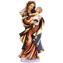 Sochy - Panna Mária a Ježiš - Heinrich (30cm - Pestrofarebná) - 10912335_