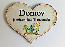 Tabuľky - Srdiečko s citátom o DOMOVE - 10912011_