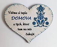 Tabuľky - Srdiečko s citátom o DOMOVE - 10912014_
