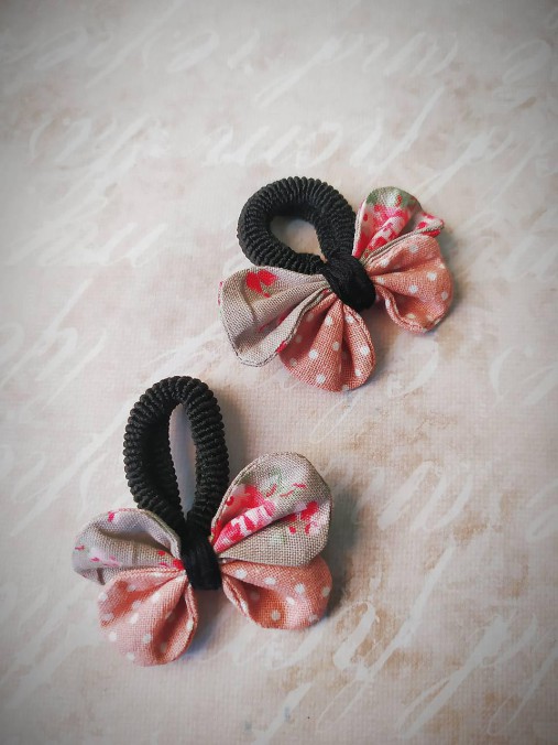  - Gumičky pre malé vrkôciky - motýliky ružové - 10915265_