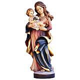 Sochy - Panna Mária a Ježiš drevená soška - 10915246_