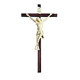 Dekorácie - Moderný kríž s Korpusom (30cm - Béžová) - 10915401_