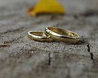 Prstene - Obrúčky "Som klasik" zlaté (žlté zlato) - 10917649_