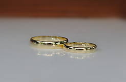 Prstene - Obrúčky "Som klasik" zlaté (žlté zlato) - 10917652_