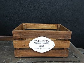 Nábytok - Stará farmárska bednička “ hnedá “  (Cheeses pies) - 10921031_