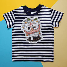 Detské oblečenie - Detské pásikavé tričko - OčiPuči švárna Detvianka - 10921552_