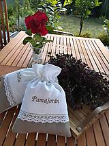 Úžitkový textil - Ľanové vrecúška na bylinky, huby, sušené ovocie...... - 10921796_