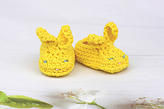 Detské topánky - VÝPREDAJ! Žlté papučky zajačik EXTRA FINE - 10921523_