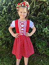 Detské oblečenie - Detské folklórne šaty Veronika v červenom - 10921741_
