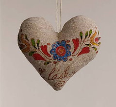 Darčeky pre svadobčanov - FILKI folk maľované srdiečko (ornament z lásky) - 10925905_