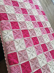 Úžitkový textil - Ružová deka - 10931936_